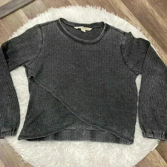 Vanilla Star Waffle knit pullover top size large - Picture 3 of 10